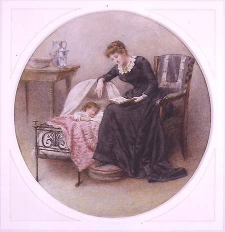 A Goodnight Story von George Goodwin Kilburne