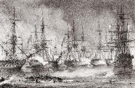 Die Seeschlacht von Navarino am 20. Oktober 1827