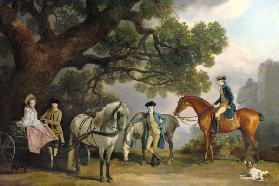 Gruppenporträt der Familien Milbanke und Melbourne