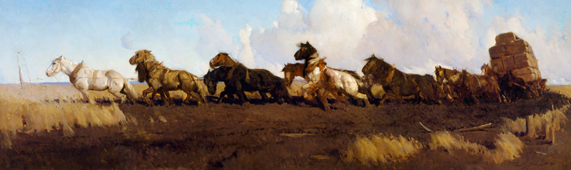 Durch die schwarzerdige Prärie von George Washington Lambert