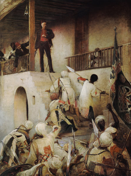 General Gordon's Last Stand (oil on canvas) von George William Joy