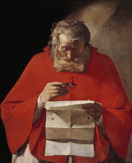 Der heilige Hieronymus, einen Brief lesend