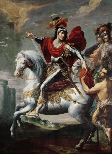 St. Martin sharing his cloak with the beggar von Georges Lallemand