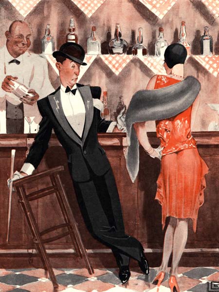 Front cover of ''Le Sourire'' (colour litho)  von Georges Leonnec