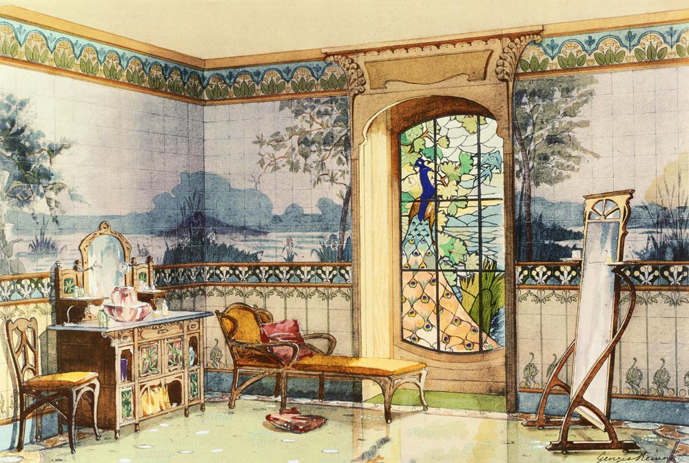Design for a Bathroom, from 'Interieurs Modernes' von Georges Remon