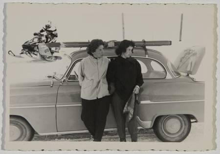 Vintage Snowmobile Girls