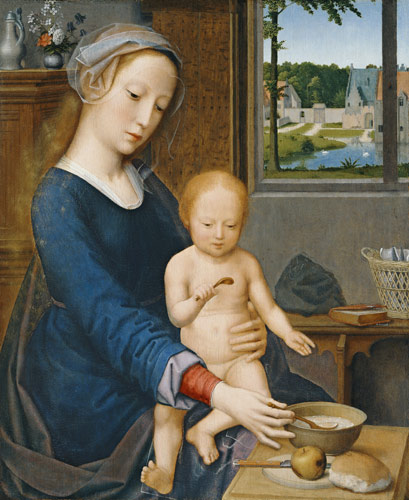 Madonna mit der Milchsuppe I von Gerard David