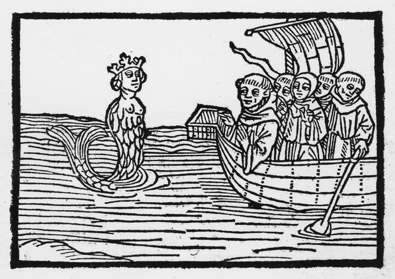 St. Brendan and the Siren, illustration from ''The Voyage of St. Brendan'' von German School