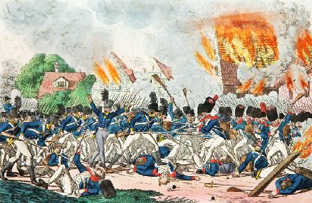 Battle of Ligny, 16th June 1815 (engraving)