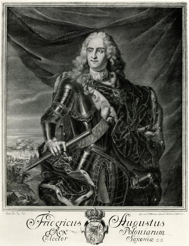 August II. der Starke von German School, (19th century)