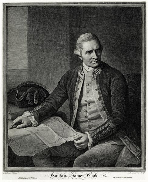 James Cook von German School, (19th century)