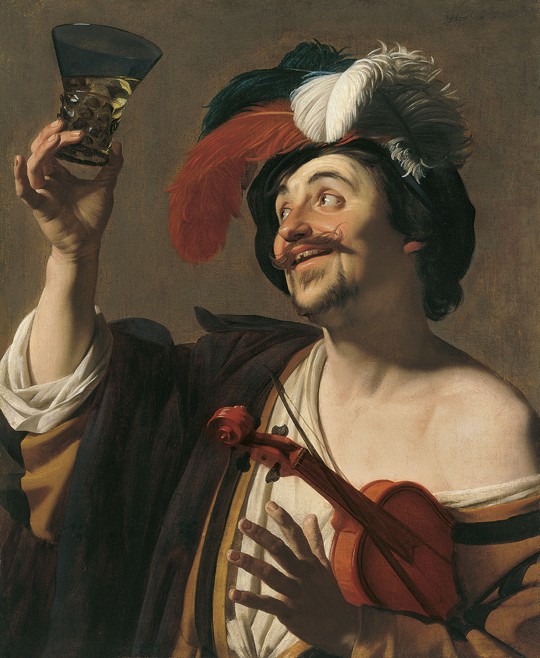 Der glückliche Violinist von Gerrit van Honthorst