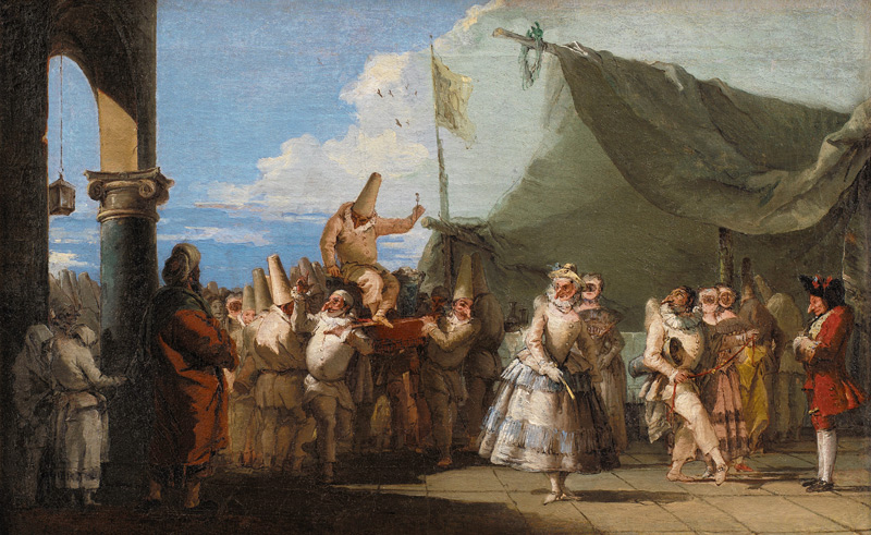 Pulcinellas Triumph von Giandomenico Tiepolo