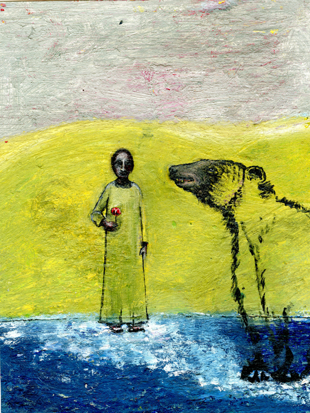 Sweet Rose and Brown Bear von Gigi Sudbury