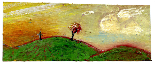 Tree and Cross, Sunset von Gigi Sudbury