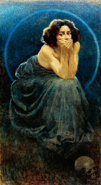 The Silence, Gemälde von Kienerk George (1869-1948)
