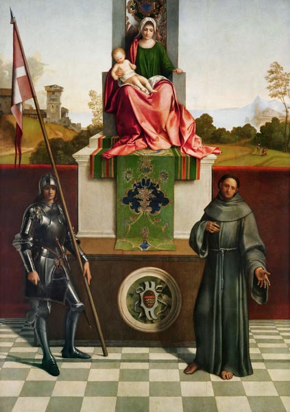 Madonna and Child with Saints Liberale and Francis (The Castelfranco Madonna) c.1506 von (Giorgio da Castelfranco) Giorgione