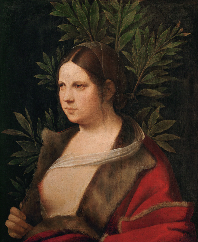 Bildnis einer jungen Frau ("Laura") von Giorgione (eigentl. Giorgio Barbarelli oder da Castelfranco)