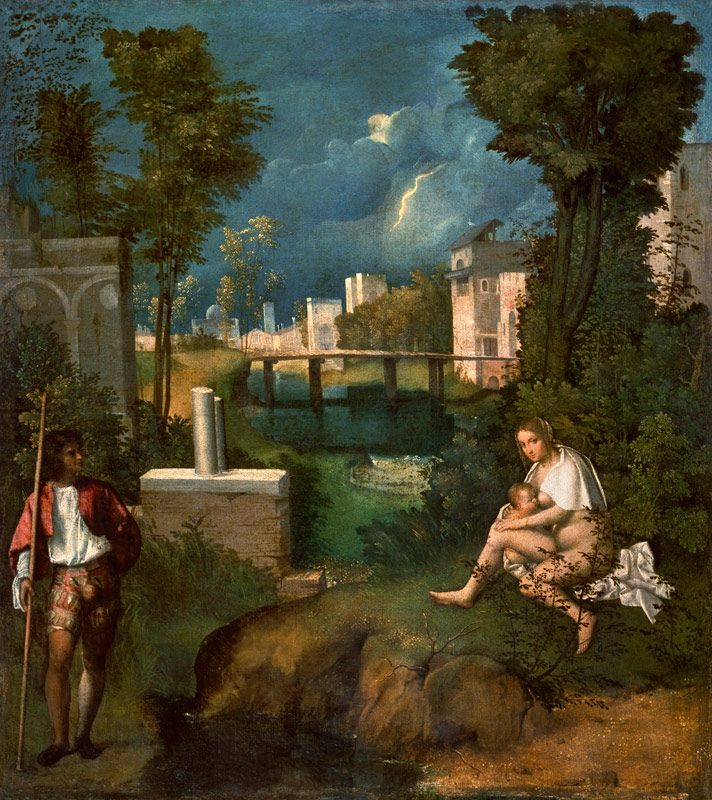 Das Gewitter von Giorgione (eigentl. Giorgio Barbarelli oder da Castelfranco)