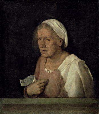 La Vecchia (The Old Woman) after 1505 (oil on canvas) von Giorgione (eigentl. Giorgio Barbarelli oder da Castelfranco)