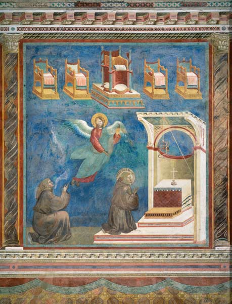 Die Vision der Throne von Giotto (di Bondone)