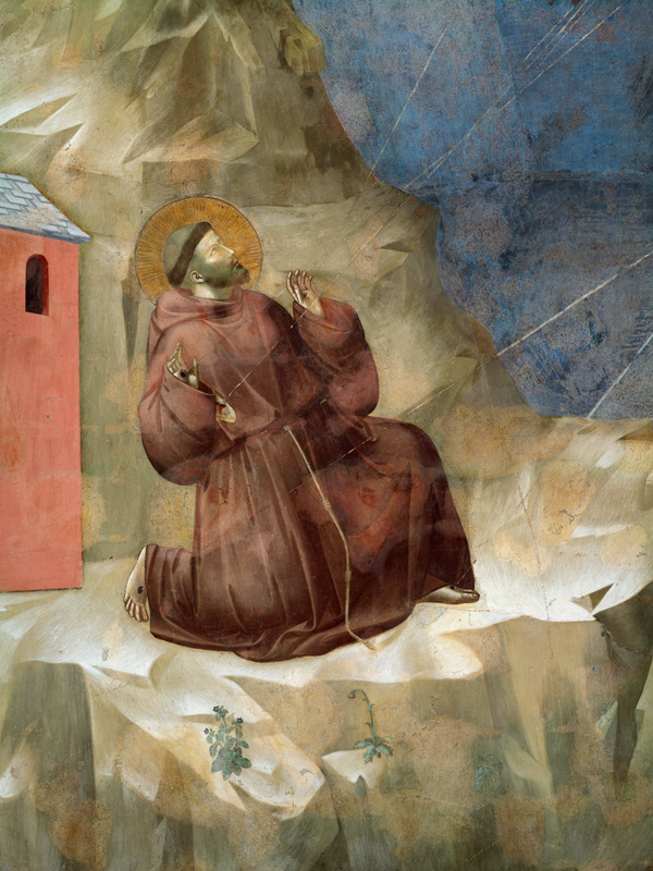 Die Stigmatisation des hl. Franziskus auf dem Berg La Verna von Giotto (di Bondone)