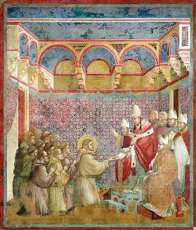 St. Francis Receives Approval of his `Regula Prima' from Pope Innocent III (1160-1216) in 1210