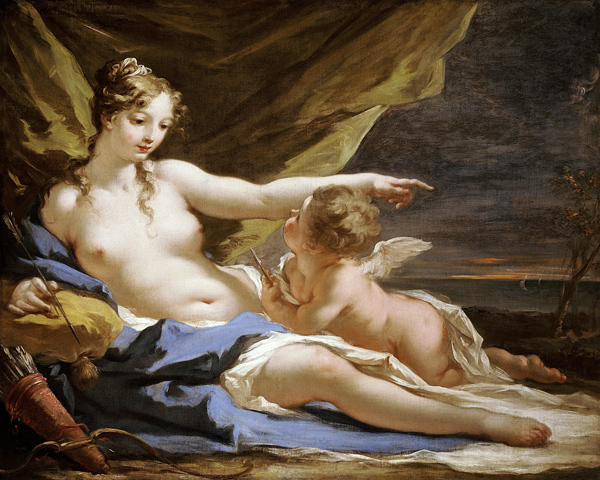 Venus und Amor. von Giovanni Antonio Pellegrini