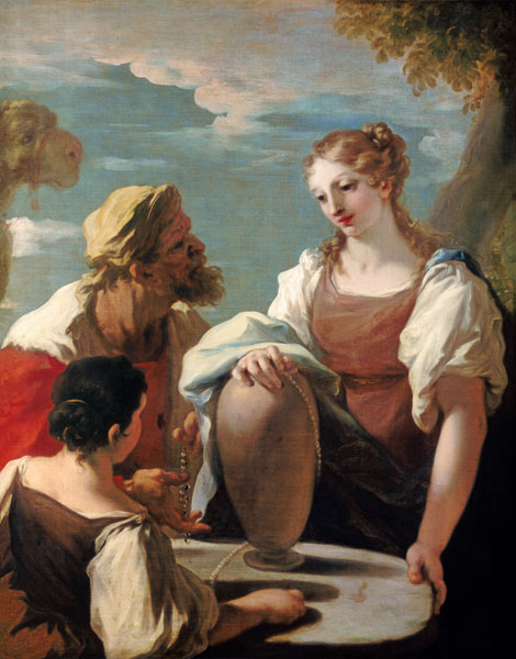 Rebecca at the Well von Giovanni Antonio Pellegrini
