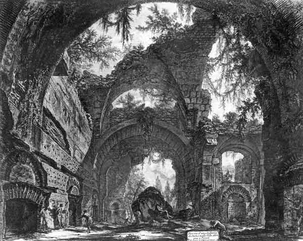 Ruined Gallery of the Villa Adriana at Tivoli von Giovanni Battista Piranesi