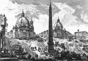 Veduta della Piazza del Popolo, c.1750