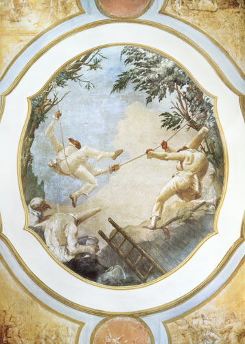 Pulcinella on a Swing von Giovanni Domenico Tiepolo