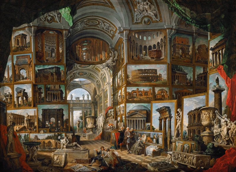 Galerie der Ansichten des antiken Rom von Giovanni Paolo Pannini