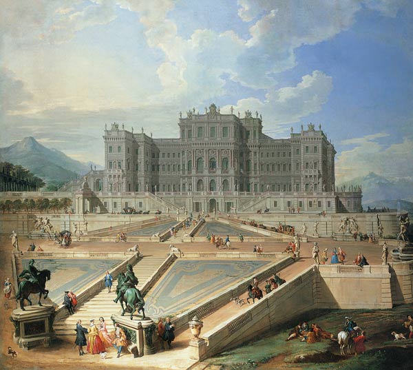Rivoli, Castle / Paint.by Pannini / C18 von Giovanni Paolo Pannini