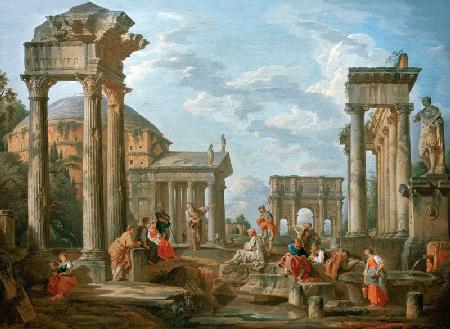Römische Architektur mit einem Propheten