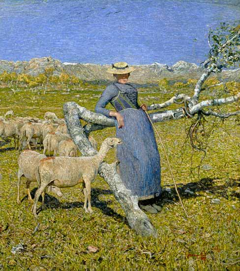 Afternoon in the Alps - Detail von Giovanni Segantini