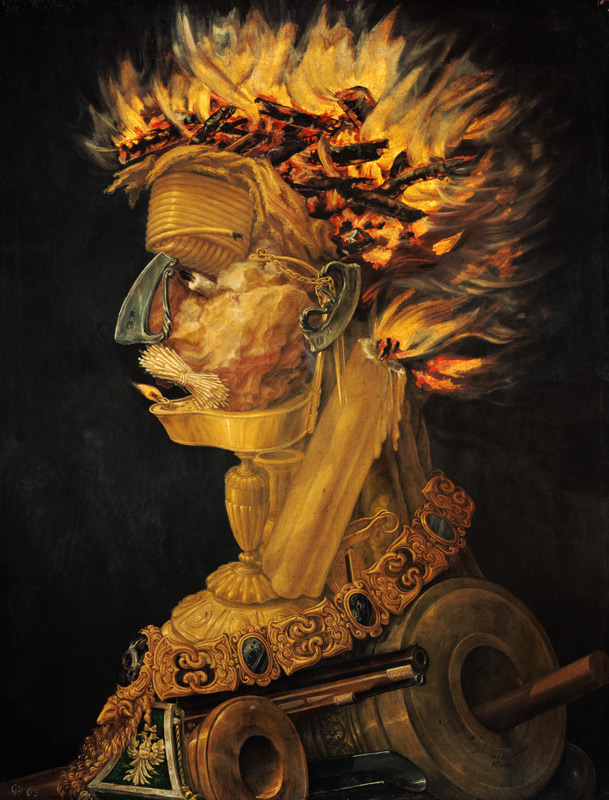 Das Feuer von Giuseppe Arcimboldo
