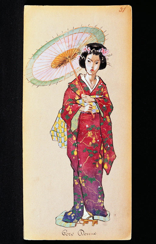 Costume for member of female chorus from Madama Butterfly by Giacomo Puccini von Giuseppe Palanti