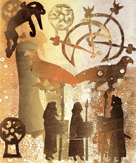 Birsay Ceremony, 1996 (monotype)  von Gloria  Wallington