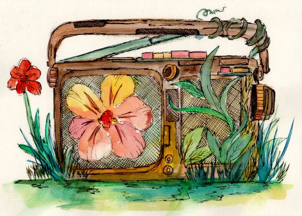 Blumen Radio von Sebastian  Grafmann
