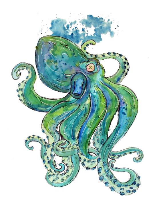 The Mighty Green Kraken von Sebastian  Grafmann