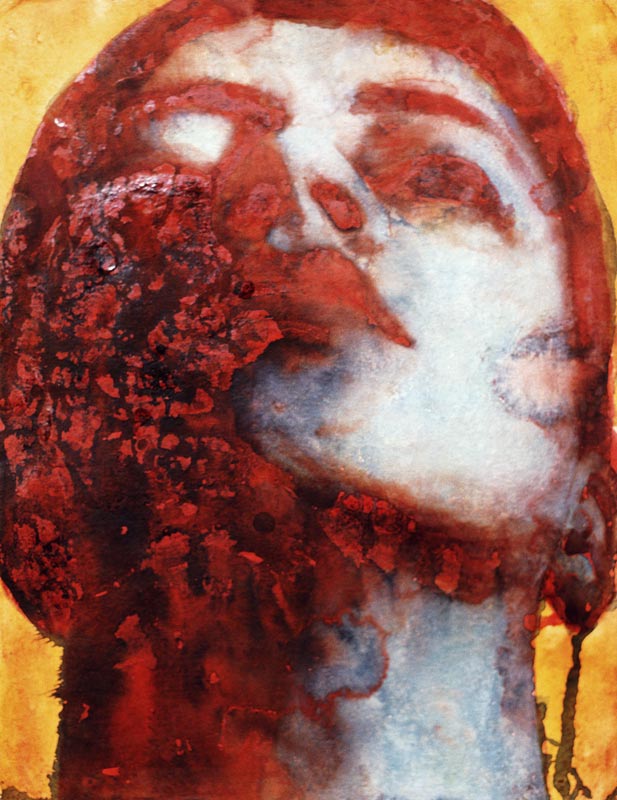 Head, 2000 (w/c on handmade Indian paper)  von Graham  Dean