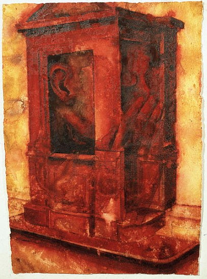 Confession, 1998 (w/c on paper)  von Graham  Dean