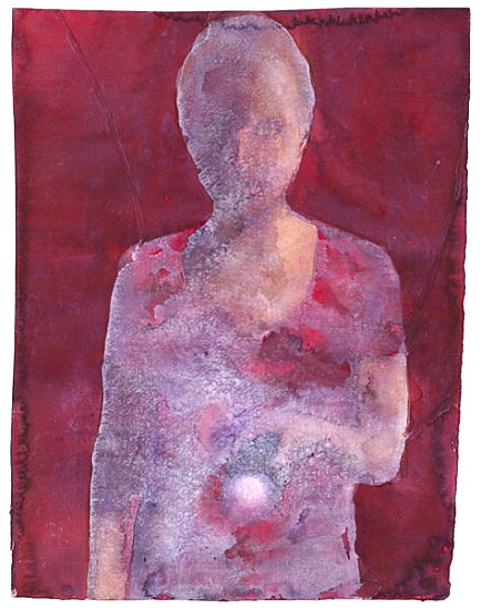 Small White Torch (and on handmade indian rag paper) von Graham  Dean