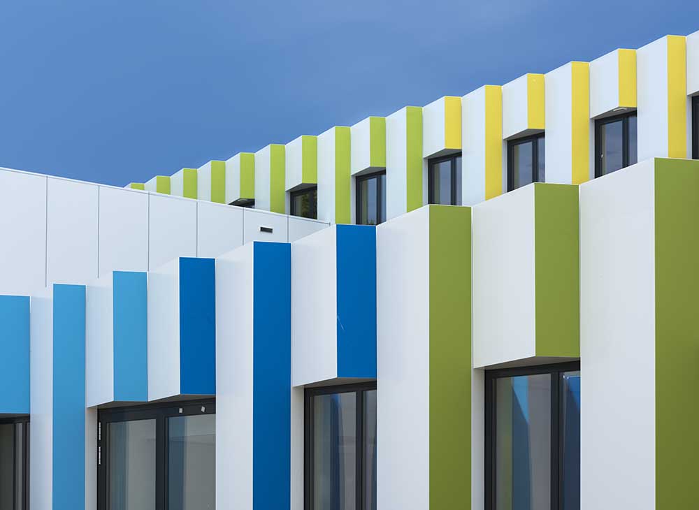 Dreifache Fassaden von Greetje Van Son