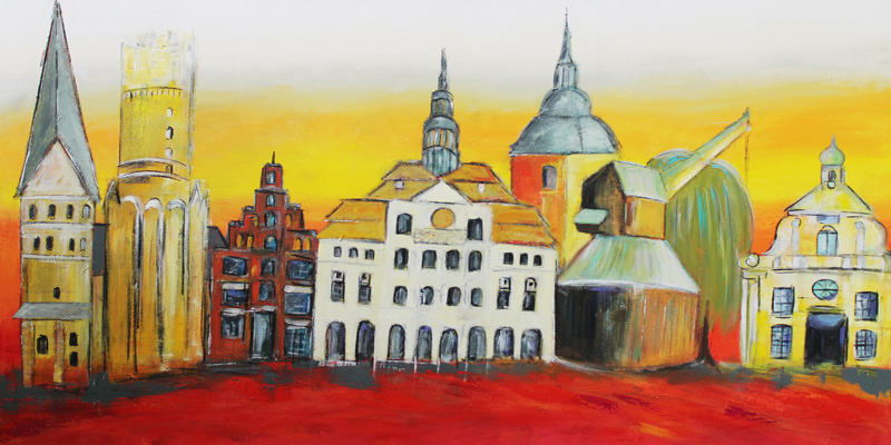 Lüneburg am Abend von Karin Greife