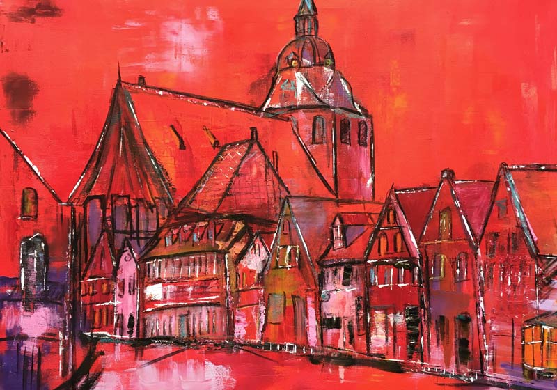 Sommerabend Lüneburg Auf dem Meer von Karin Greife