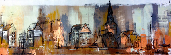 Rostock im Herbst von Karin Greife