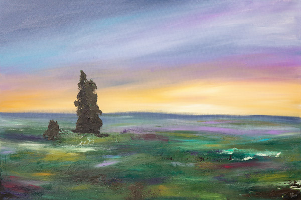 Sommerabend in der Heide von Karin Greife