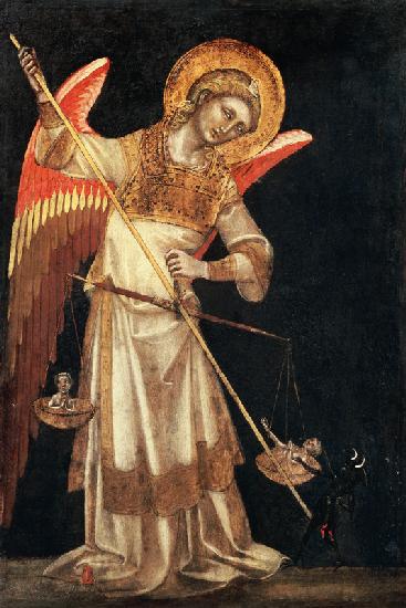 Der Erzengel Michael mit der Seelenwaage.